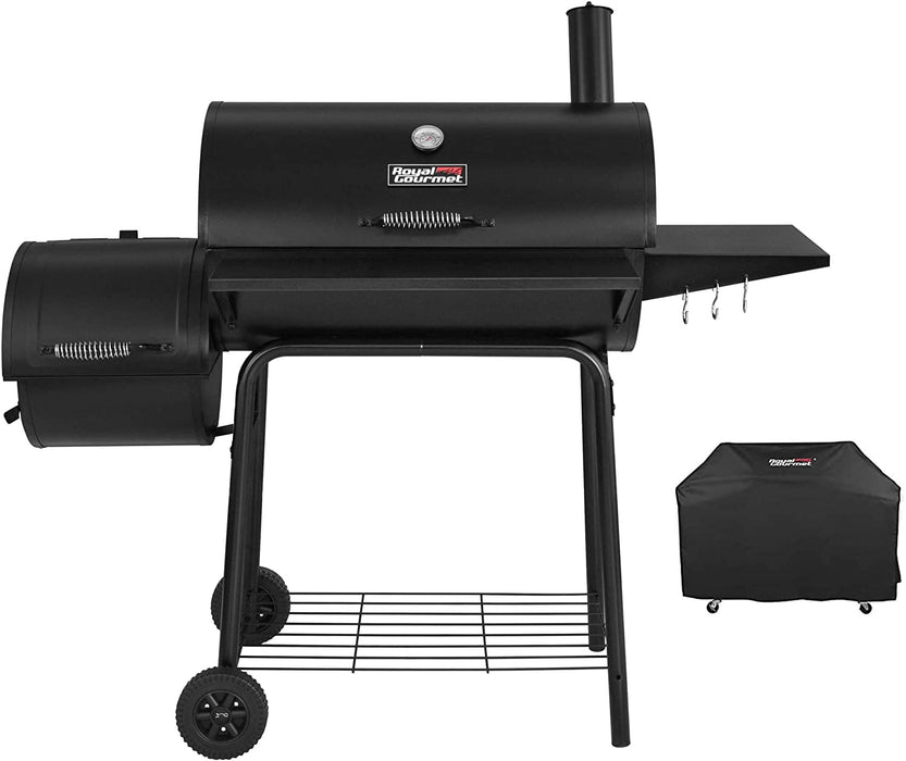 CC1830SC Charcoal Grill Offset Smoker with KINGSFORD Heavy Duty Deluxe Charcoal Chimney Starter