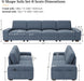 Blue U Shape Sectional Sofa for Living Room/Office 8 Seater Sofa Sets with Large Storage Space Comfy Chenille Cover (4-Seat Modular Sofa & 2×Loveseat Couch)