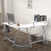 Vista L-Shape Desk with Monitor Stand, White