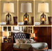 Farmhouse Lantern Table Lamps for Living Room Set of 2 with USB C+A