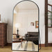 Arched Full Length Mirror 76"X34" Large Floor Full Body Mirror, Black