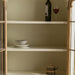 Bookcase Bookcase Solid Wood Floor-Standing Wabi-Sabi Style Bookshelf Glass Display Cabinet with Door Wall Storage Cabinet Bookshelf