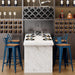 24" Metal Bar Stools Set of 4 Counter Height Barstools, Industrial Counter Stool Kitchen Bar Chairs with Modern Wooden Seat, Distressed Navy