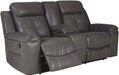 Faux Suede Recliner Loveseat - Dark Gray