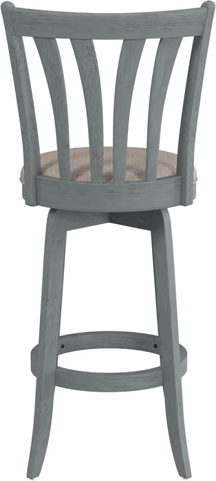 Furniture Savana Wood Bar Height Stool, 30" High, Blue Wire Brush