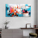 Abstract Wall Art Canvas Hand-Painted Art in Blue and Pink Office Wall Decor Wall Art for Living Room Paintings for Wall Decorations Modern Wall Decor for Bedrooms, and Dining Room 24×48In
