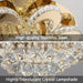 Modern Chandelier Living Room Glam Chandeliers Ceiling Light Fixture Remote Dimmable Lights 32 Inches Luxury Crystal Gold Light