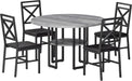 Dining Table Set for 4, 47.2 Inch round Kitchen Table and 4 Chairs