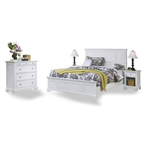 Naples 3-Piece White Queen Bedroom Set