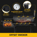 Outdoor Charcoal Grill with Smoker,  14Inch Wide Charcoal Grill with Offset Smoker for Backyard Party Cooking, 438 Sq.In. BBQ Cooking Surface,Black
