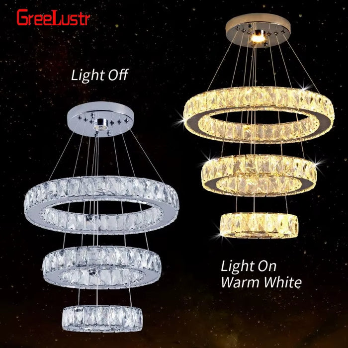 Crystal Chandeliers Luminaria Nordic Pendant Lamp Decorative Led Ceiling Lamps Hanging Light Fixture for Dining Room Bedroom