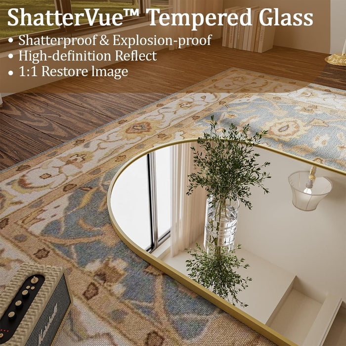 71X26 Arched Full Length Mirror, Floor Mirror with Stand