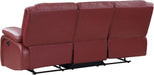 Coaster Home Furnishings - Camila - Fabric - Upholstered Motion Reclining Sofa with Wall-Hugger Design, Padded Armrests and Plump Cushions - Living Room - 30-Inch - Red - 610241