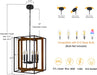 Six Lights Farmhouse Chandelier Rustic Black Finish