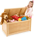 Blonde PremiumWood Toy Chest With GenerousStorageCapacity