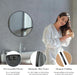 20In round Bathroom Mirrors for Wall, Bathroom Mirrors for over Sink, Wall Decor for Bathroom, Entryway, Bedroom, Vanity, Classical Black