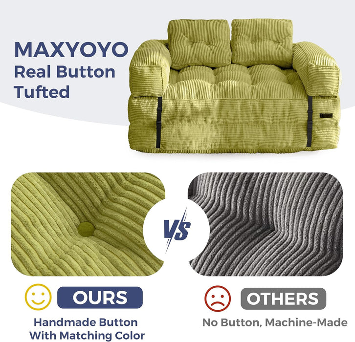 Foldable L Shaped Sleeper Sofa EmeraldGreen Deluxe