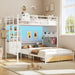 IndustrialGrade TwinOverFull Metal BunkBed Drawers