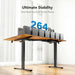 63X40 Inch Dual Motor L Shaped Electric Standing Desk with 3 Preset Heights, Electric Height Adjustable Computer Table, 2 Hooks & Cable Tray, Raising Desk for Home Office, Vintage Brown