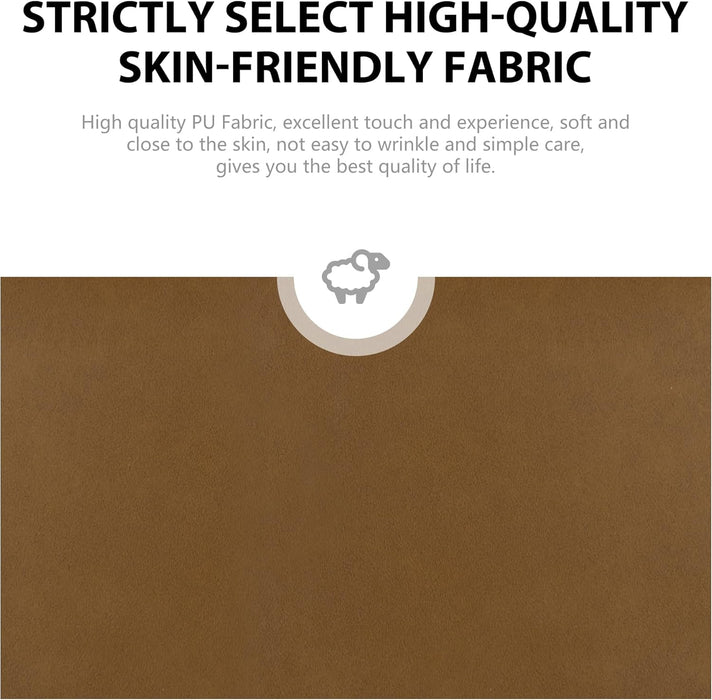 25.6 Inch Counter Height Bar Stools Checkered Pattern Modern Faux Leather Armless Bar Chairs with Backrest Metal Legs Footrest Upholstered for Kitchen Island Pub Cafe (Caramel Brown, 4 PCS) - ShipItFurniture