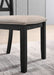 Windvale Cross-Buck Wood 5-Piece Dining Set in Black