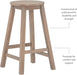 Zeke Grey Wash 24" Counter Stool with round Seat