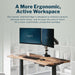 Electric Height Adjustable Standing Desk 54By26Inches ReclaimedWood