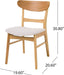 Idalia Dining Chairs, 2-Pcs Set, Light Beige / Oak Finish