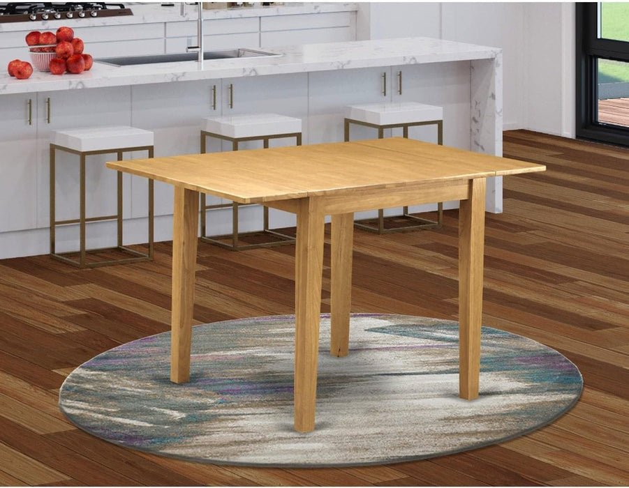 NDT-OAK-T Norden Dining Table - a Rectangle Wooden Table Top with Dropleaf & Stylish Legs, 30X48 Inch, Oak