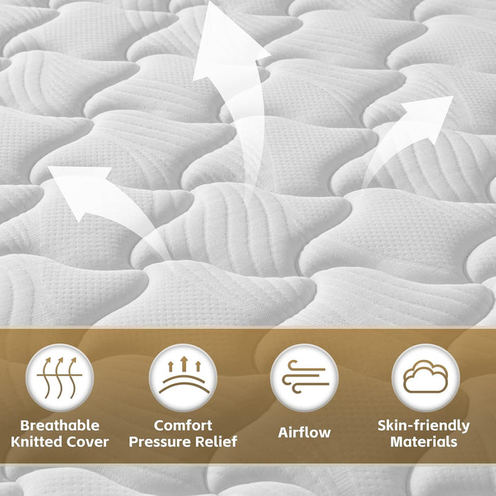 Queen Mattress 12 Inch,Hybrid Queen Size Mattress in a Box