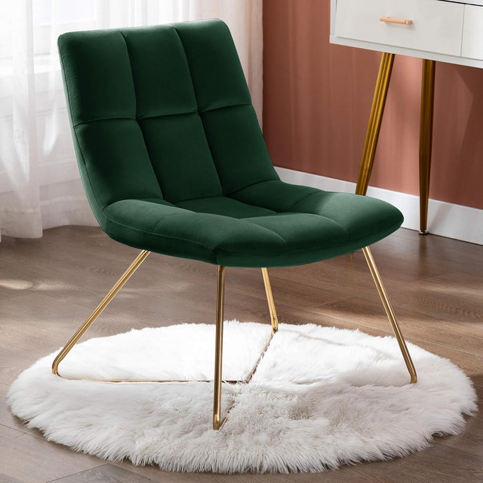 Velvet Accent Retro Leisure Lounge Chair