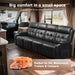 Recliner Sofa, Massage Reclining Sofa 4 Seater Sets Heavy Weight Capacity, RV Loveseat Clearance with Storage, Cup Holders, Wall Hugger Couches for Living Room
