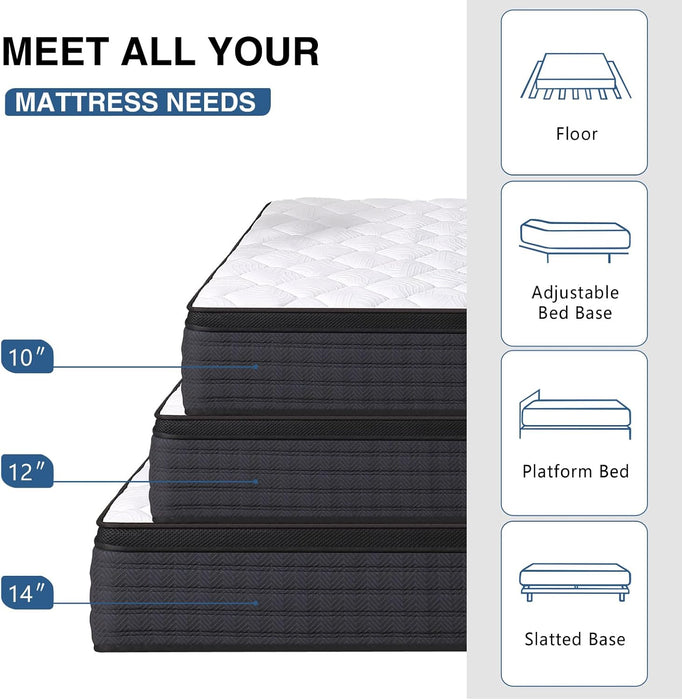 Full Size Hybrid Memory Foam Mattress CertipurCertified