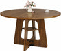 ContemporarySolidWood 47InchRoundDiningTable ForSix