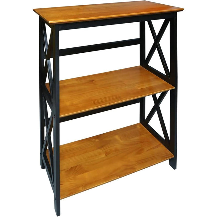 Shelf Bookcase Antique Walnut/Black