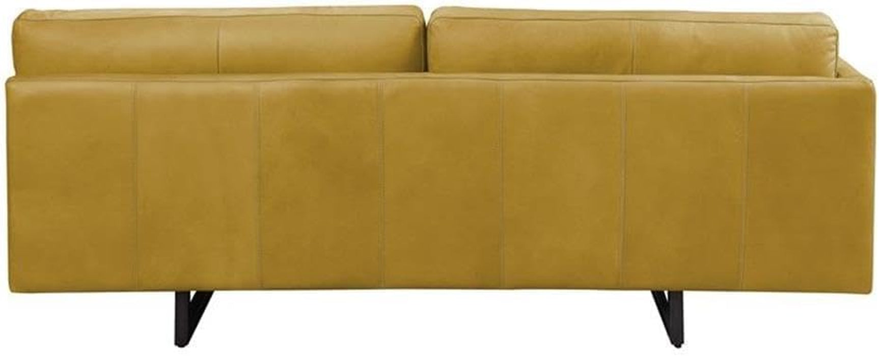 Radia Sofa with Pillow in Yellow Turmeric Top Grain Leather