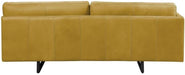 Radia Sofa with Pillow in Yellow Turmeric Top Grain Leather