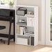 Plain White 4Tier Bookshelf With Accessible Shelves