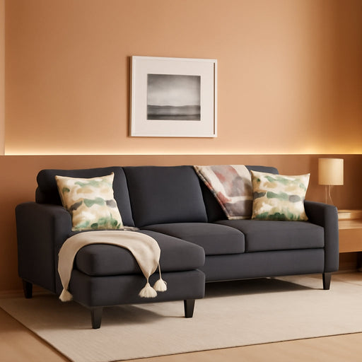Linen L-Shaped Sectional Sofa