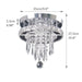 Modern Crystal Ceiling Light LED Crystal Flush Mount Ceiling Light Stainless Steel Crystal Ceiling Light Fixture for Hallway Entrance Foyer Variable Light(6500K/2700K/4500K)