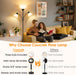 Torchiere Floor Lamps for Living Room,72" Dimmable Lamp with 2 Adjustable Reading Lights for Bedroom, Black Tall Standing Room Lamp, 3 Bulbs Included