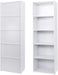 5-Tier Shelf Bookcase, Freestanding Wood Storage Display Open Bookshelf for Home Office, White