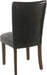 Parsons Dining Chair - Black Faux Leather (Set of 2)