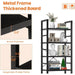 Book Shelf, 5 Tier Bookcase, Modern Tall Bookshelf for Garage Kit, Cds, Movies, Industrial Corner Storage Organizer for Bedroom Home Office Kitchen Living Room, Black