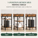 47" Computer Desk with 6 Drawers, Home Office Gaming Desks with Storage Shelves for Bedroom, Writing Study Corner Living Room Work Table Brown