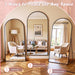 Full Length Mirror, 71" X 32" Arched Full Body Mirror Large Standing Floor Mirrors, Mirrors for Bedroom, Bathroom, Living Room Standing or Wall Leaning, Black