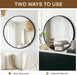 round Bathroom Mirror for over Sink 2 Pack 26" Black Circle Wall Mirror
