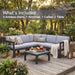 6-Piece Patio Sectional Sofa Set, Modular Outdoor Furniture Set - All-Weather Waterproof HIPS Frame & Quick-Dry Olefin Cushions, Black