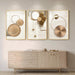 Large Framed Modern Luxury Gold Wall Art for Living Room, 3 Piece 24X36 in | Bright Style Art Prints, Golden Geometric Pictures, Crystal Coating Wall Art, Fade Resistance Prints for Bedroom Dining Room