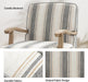 Patterned Upholstered Accent Chair With Wooden Base